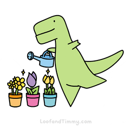 dinosaur watering